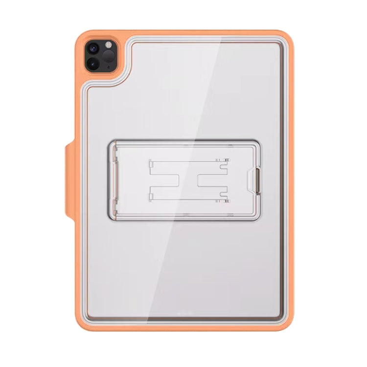 For iPad Pro 11 2022 / 2021 / 2020 / 2018 Mutural Transparent Holder Tablet Case(Orange) - free shipping - PMc TechLife - Order now!