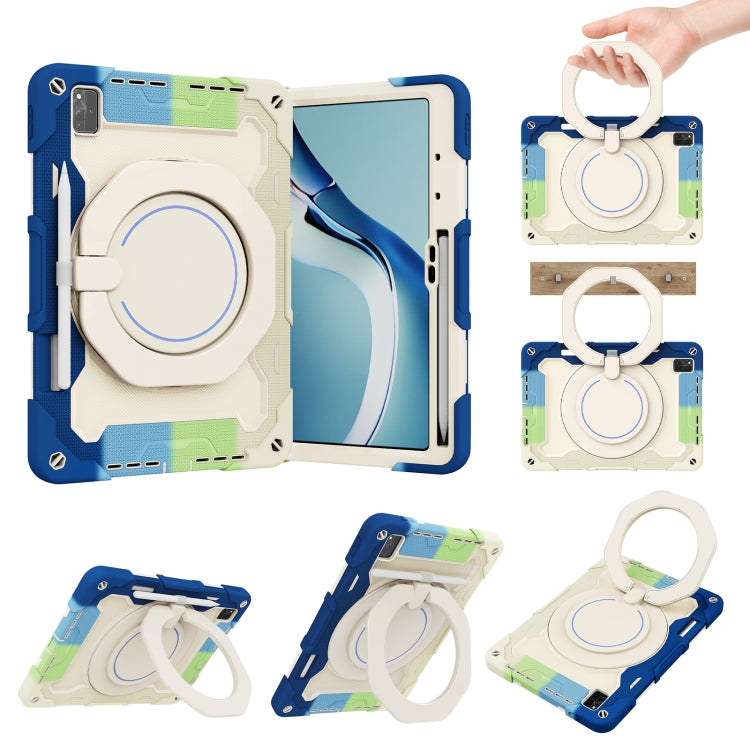 For Huawei MatePad Pro 12.6 2021 Armor Contrast Color Silicone + PC Tablet Case(Colorful Blue) - free shipping - PMC TechLife - Order now!