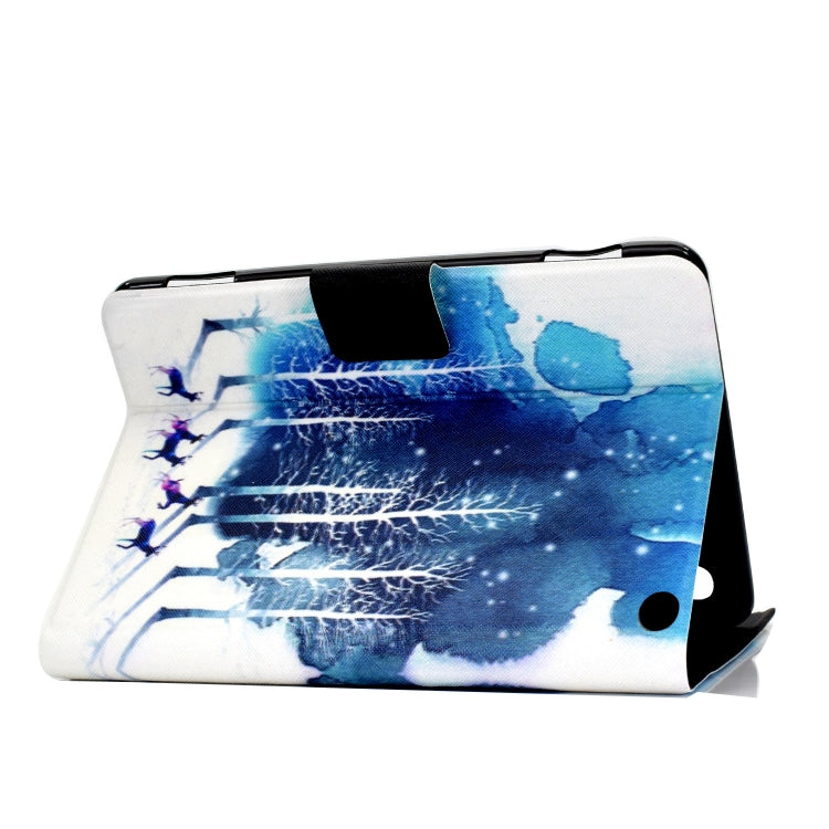 For Amazon Kindle Fire 7 2022 Electric Horizontal Flat Painted Leather Tablet Case(Purple Fawn) - Amazon by PMC TechLife | Online Shopping South Africa | PMC TechLife | Buy Now Pay Later Mobicred