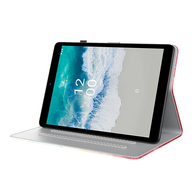 For Nokia T10 Watercolor Pattern Flip Leather Tablet Case(Spring Cherry) - Nokia by PMC TechLife | Online Shopping South Africa | PMC TechLife | Buy Now Pay Later Mobicred