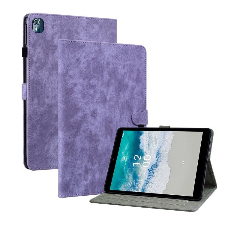 For Nokia T10 Tiger Pattern PU Tablet Case(Purple) - Nokia by PMC TechLife | Online Shopping South Africa | PMC TechLife | Buy Now Pay Later Mobicred