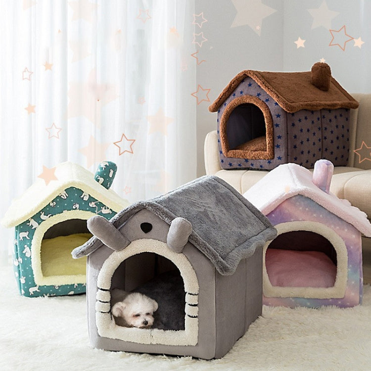 House Type Universal Removable and Washable Pet Dog Cat Bed Pet Supplies, Size:M(Grey Igloo) - Beds by PMC TechLife | Online Shopping South Africa | PMC TechLife | Buy Now Pay Later Mobicred