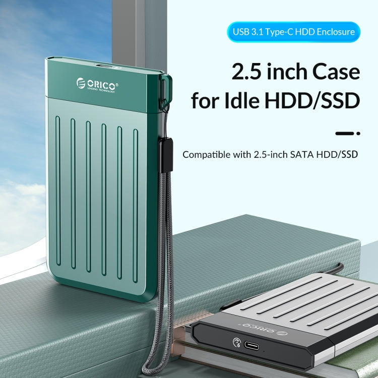 ORICO M25U3-GR 2.5 inch USB 3.0 Micro-B Hard Drive Enclosure(Green) - free shipping - PMC Jewellery - Order now!