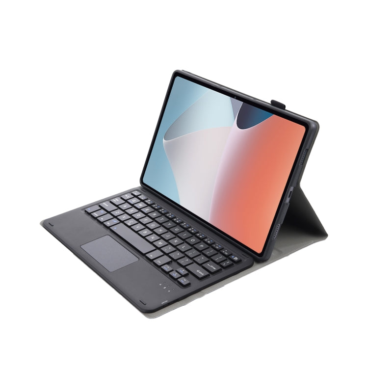 OP12-A Lambskin Texture Ultra-thin Bluetooth Keyboard Leather Case with Touchpad For OPPO Pad Air 10.4 inch(Black) - free shipping - PMC TechLife - Order now!