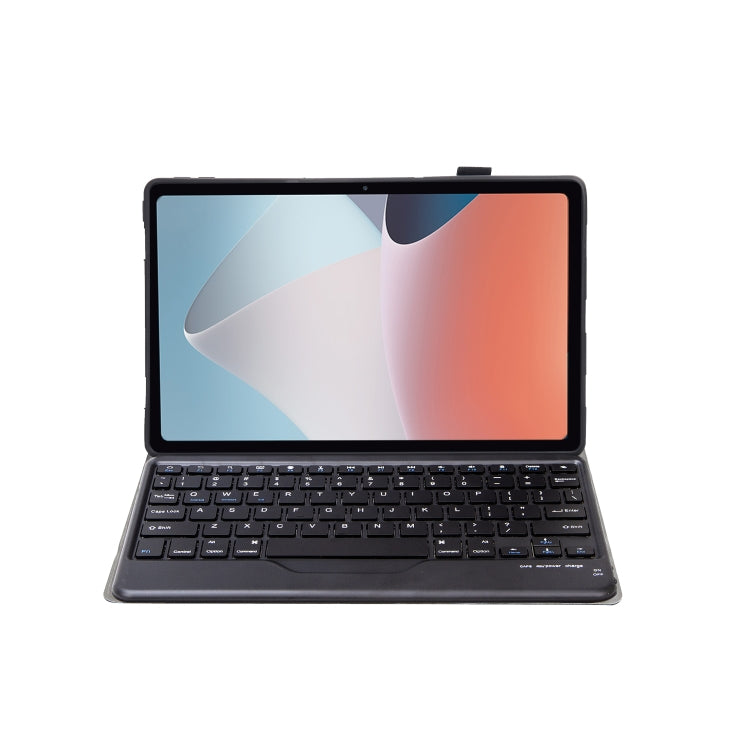 OP12-B Lambskin Texture Ultra-thin Bluetooth Keyboard Leather Case For OPPO Pad Air 10.4 inch(Black) - Others Keyboard by PMC TechLife | Online Shopping South Africa | PMC TechLife