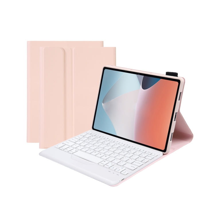 OP12-B Lambskin Texture Ultra-thin Bluetooth Keyboard Leather Case For OPPO Pad Air 10.4 inch(Pink) - OPPO Keyboard by PMC TechLife | Online Shopping South Africa | PMC TechLife | Buy Now Pay Later Mobicred