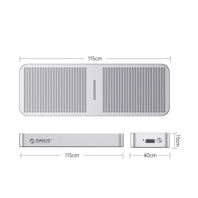 ORICO M223C3-G4-SV USB3.2 20Gbps M.2 NVMe SSD Enclosure(Silver) - HDD Enclosure by ORICO | Online Shopping South Africa | PMC Jewellery | Buy Now Pay Later Mobicred