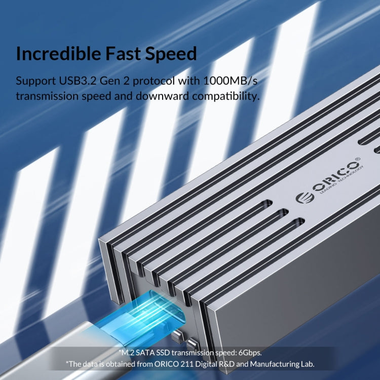 ORICO M234C3-U4-RG 40Gbps M.2 NVME USB4.0 SSD Enclosure(Gold) - HDD Enclosure by ORICO | Online Shopping South Africa | PMC TechLife | Buy Now Pay Later Mobicred