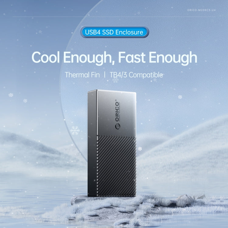 ORICO 40Gbps USB4.0 Type-C M.2 NVMe SSD Enclosure(Gold) - HDD Enclosure by ORICO | Online Shopping South Africa | PMC TechLife | Buy Now Pay Later Mobicred