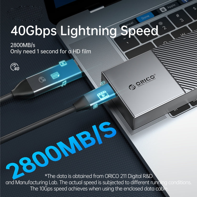 ORICO 40Gbps USB4.0 Type-C M.2 NVMe SSD Enclosure(Grey) - HDD Enclosure by ORICO | Online Shopping South Africa | PMC TechLife | Buy Now Pay Later Mobicred