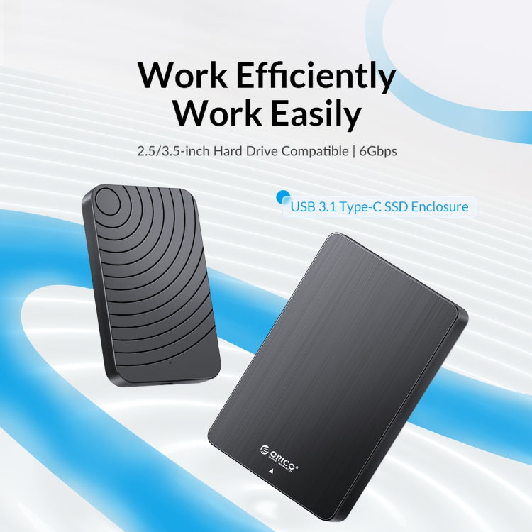 ORICO HM25U3 2.5 inch USB3.0 Micro-B Hard Drive Enclosure, Plug:AU Plug(Black) - HDD Enclosure by ORICO | Online Shopping South Africa | PMC Jewellery | Buy Now Pay Later Mobicred