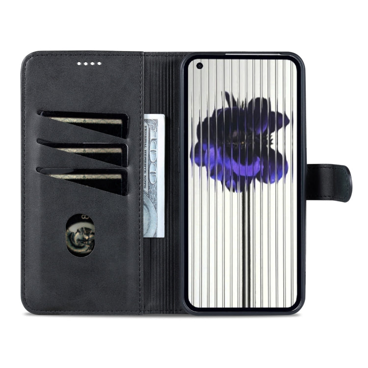 For Nothing Phone 1 AZNS Skin Feel Calf Texture Flip Leather Phone Case (Black) - Nothing Cases by AZNS | Online Shopping South Africa | PMC Jewellery | Buy Now Pay Later Mobicred