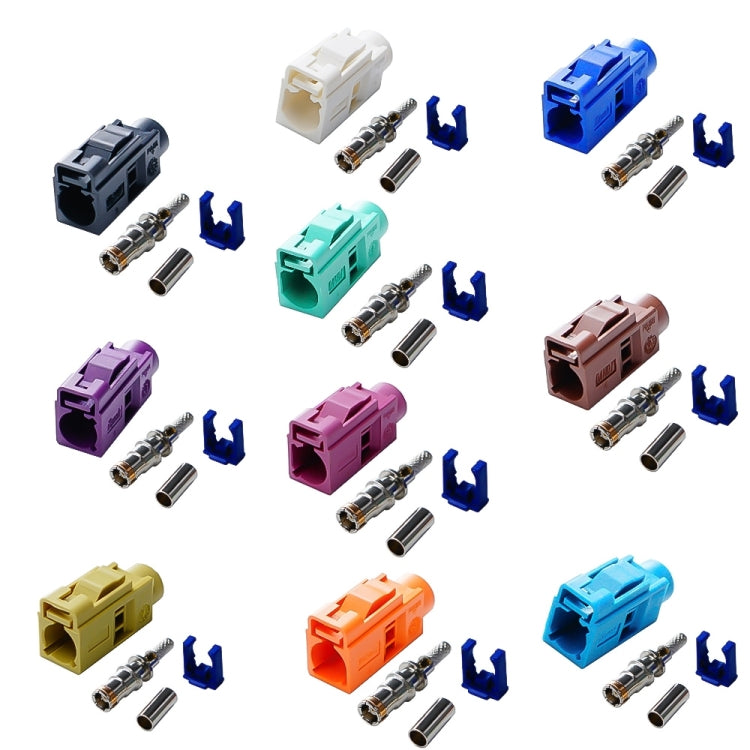 For RG174 Cable Fakra Radio Crimp Female Jack / Plug Connector with Phantom RF Coaxial(Fakra B) - free shipping - PMC TechLife - Order now!