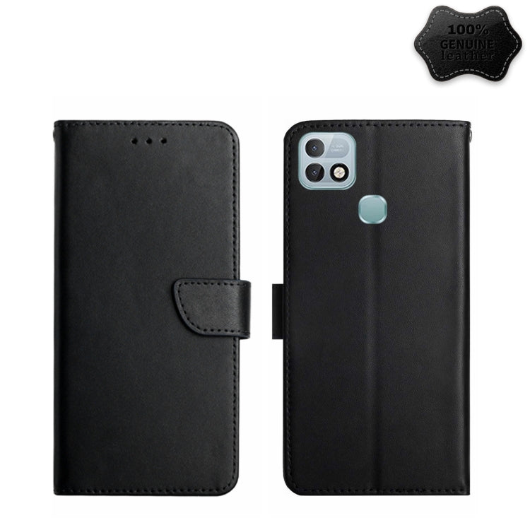 For Infinix Hot 10i/Smart 5 Pro Genuine Leather Fingerprint-proof Horizontal Flip Phone Case(Black) - Infinix Cases by PMC TechLife | Online Shopping South Africa | PMC TechLife | Buy Now Pay Later Mobicred