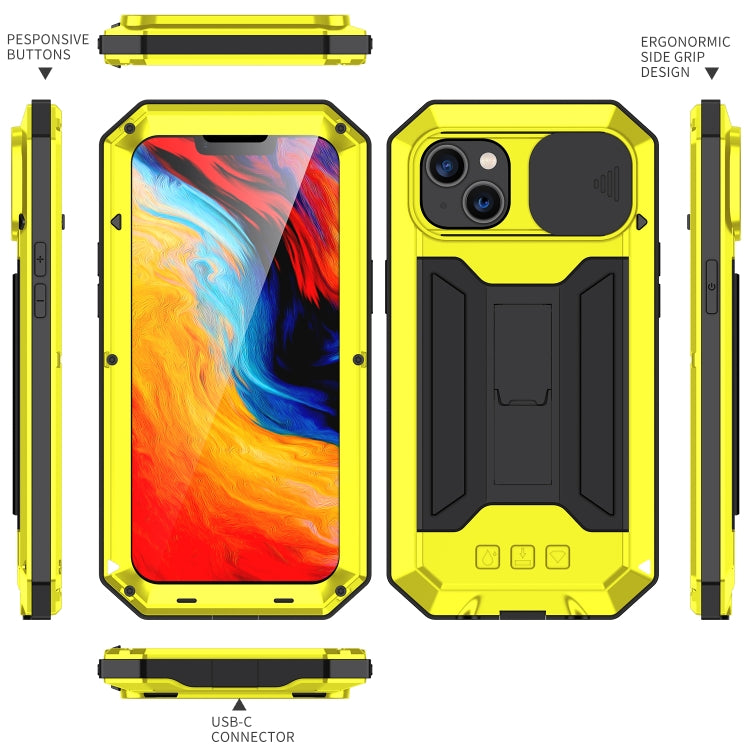 For iPhone 14 Plus R-JUST Shockproof Life Waterproof Dust-proof Case (Yellow) - iPhone 14 Plus Cases by R-JUST | Online Shopping South Africa | PMC TechLife | Buy Now Pay Later Mobicred