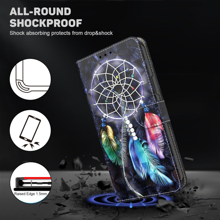 For OPPO A54 5G / A74 5G 3D Painted Leather Phone Case(Colorful Dreamcatcher) - OPPO Cases by PMC TechLife | Online Shopping South Africa | PMC TechLife