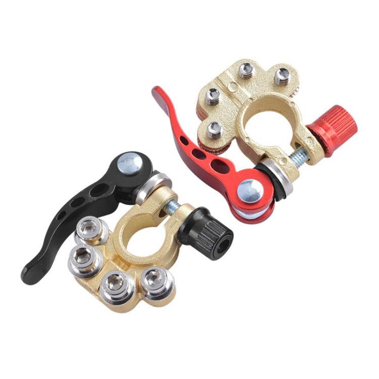 1 Pair Car Battery Terminals Quick Disconnect Cables Connectors, with L Wrench + Terminal + Insulation Pad + Brush - Booster Cable & Clip by PMC Jewellery | Online Shopping South Africa | PMC Jewellery | Buy Now Pay Later Mobicred