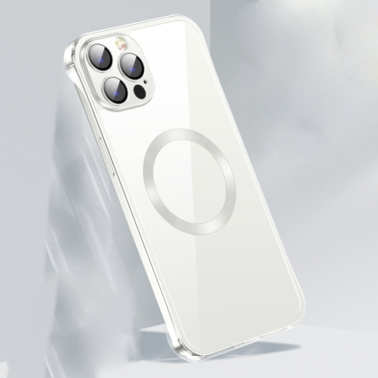 For iPhone 14 Pro Max Frameless Glass CD MagSafe Case (Silver) - free shipping - PMC Jewellery - Order now!
