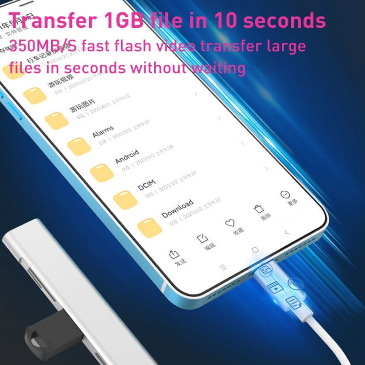 5 in 1 Type-C to SD / TF Card Slot + 3 USB Ports Multifunctional Docking Station HUB(Silver) - free shipping - PMC Jewellery - Order now!