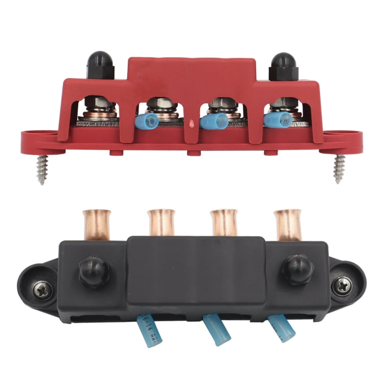 Black M8 Stud RV Ship High Current Power Distribution Terminal Block with Accessories - Fuse by PMC TechLife | Online Shopping South Africa | PMC TechLife | Buy Now Pay Later Mobicred