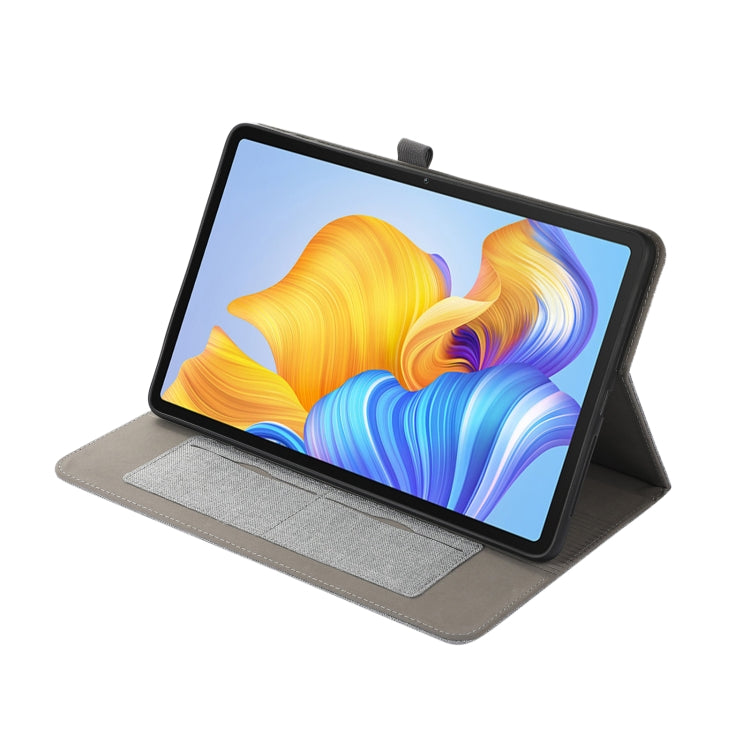 For Honor Pad 8 Fabric PU + TPU Flip Tablet Leather Case(Grey) - Honor by PMC TechLife | Online Shopping South Africa | PMC TechLife | Buy Now Pay Later Mobicred