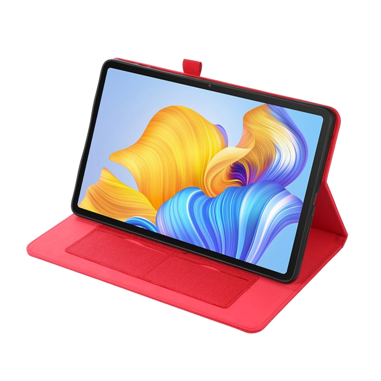 For Honor Pad 8 Fabric PU + TPU Flip Tablet Leather Case(Red) - Honor by PMC TechLife | Online Shopping South Africa | PMC TechLife | Buy Now Pay Later Mobicred