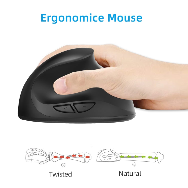 X10 2.4G Wireless Rechargeable Vertical Ergonomic Gaming Mouse(Black) - Wireless Mice by PMC Jewellery | Online Shopping South Africa | PMC Jewellery | Buy Now Pay Later Mobicred