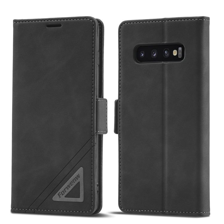 For Samsung Galaxy S10e Forwenw Dual-side Buckle Leather Phone Case(Black) - Galaxy Phone Cases by Forwenw | Online Shopping South Africa | PMC Jewellery | Buy Now Pay Later Mobicred