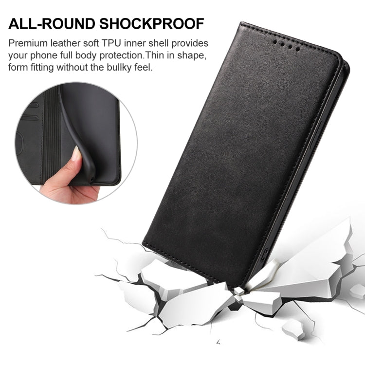 For Realme C11 2021 Magnetic Closure Leather Phone Case(Black) - free shipping - PMC TechLife - Order now!