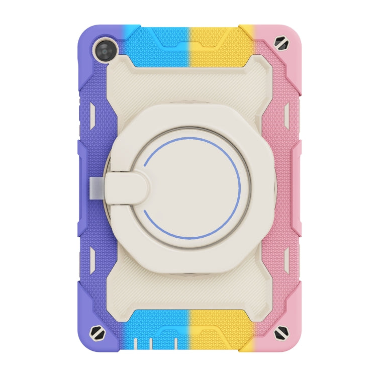 For Huawei MatePad T 10s / T10 Armor Contrast Color Silicone + PC Tablet Case(Rainbow Pink) - Huawei by PMC TechLife | Online Shopping South Africa | PMC TechLife | Buy Now Pay Later Mobicred