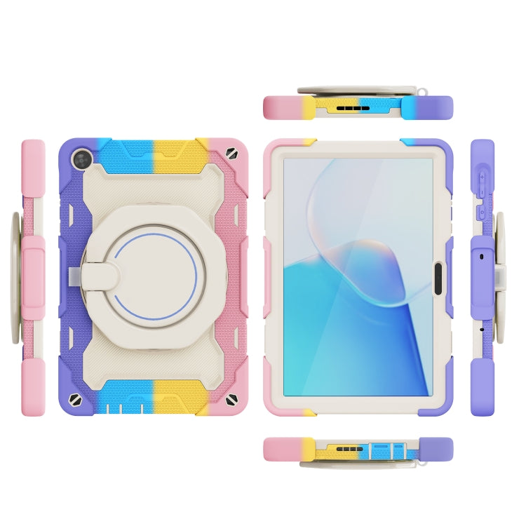 For Huawei MatePad T 10s / T10 Armor Contrast Color Silicone + PC Tablet Case(Rainbow Pink) - Huawei by PMC TechLife | Online Shopping South Africa | PMC TechLife | Buy Now Pay Later Mobicred