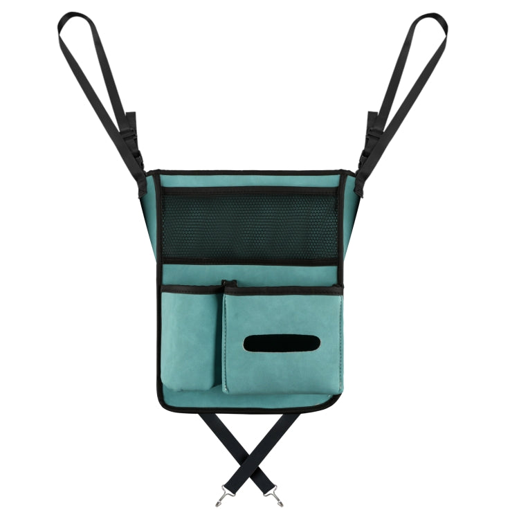 Car Center Console Hanging Bag Sheepskin Leather Storage Bag(Blue) - Seat Accessories by PMC TechLife | Online Shopping South Africa | PMC TechLife | Buy Now Pay Later Mobicred