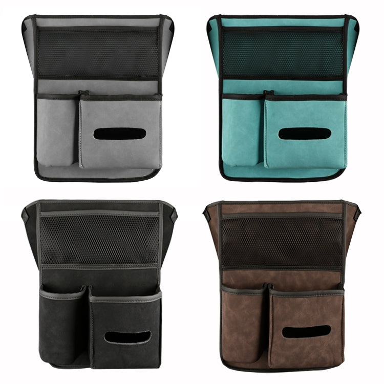 Car Center Console Hanging Bag Sheepskin Leather Storage Bag(Black) - Seat Accessories by PMC TechLife | Online Shopping South Africa | PMC TechLife | Buy Now Pay Later Mobicred