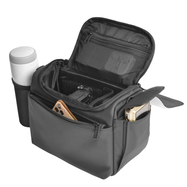 CADeN D73 Camera Sling Bag Water-resistant Shockproof Camera Handbag, Size:23.5 x 14 x 19cm Black White - free shipping - PMC TechLife - Order now!