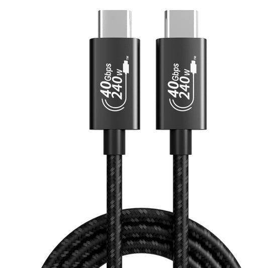 PD240W 40Gbps Dual Type-C USB4 Compatible Fast Charging Data Cable, Length:1.5m(Black) - USB-C & Type-C Cable by PMC Jewellery | Online Shopping South Africa | PMC Jewellery | Buy Now Pay Later Mobicred