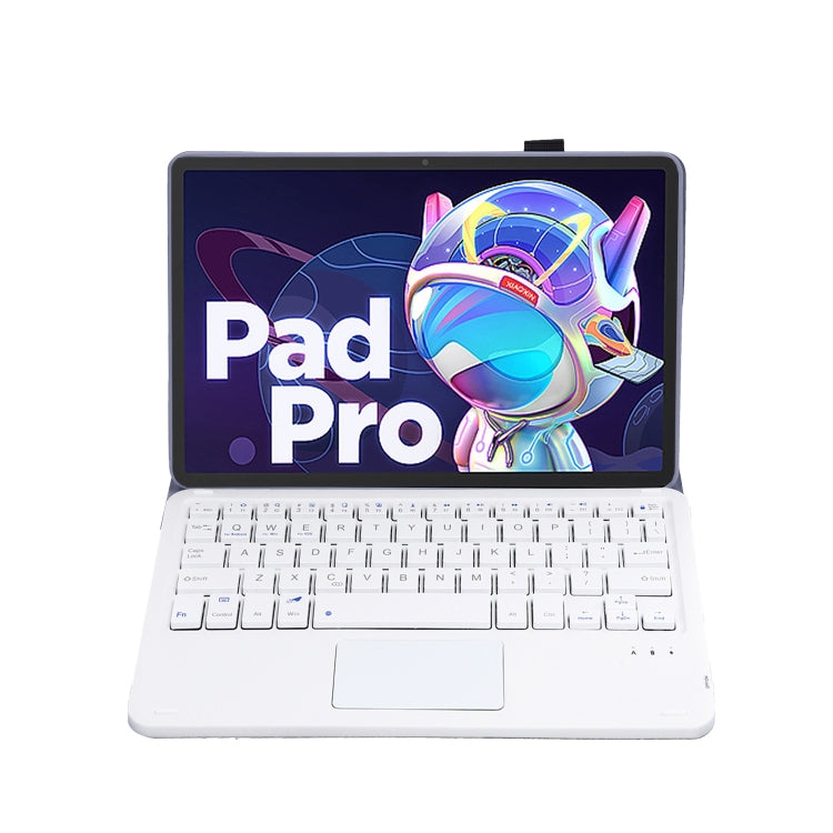 AM18-A Bluetooth Keyboard Leather Case with Touchpad For Lenovo XiaoXin Pad Pro 2022 11.2 inch(Blue) - Lenovo Keyboard by PMC TechLife | Online Shopping South Africa | PMC TechLife