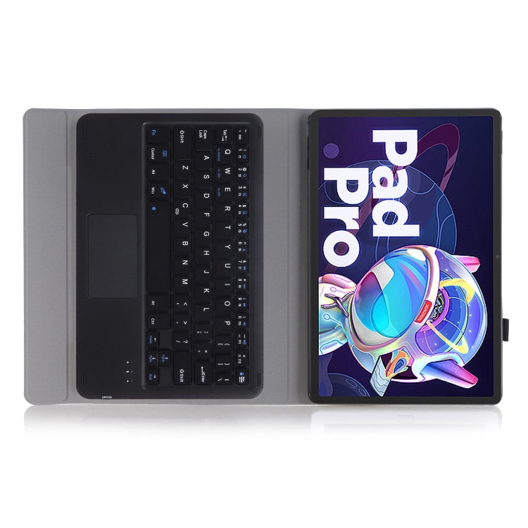 AM18-A Bluetooth Keyboard Leather Case with Touchpad For Lenovo XiaoXin Pad Pro 2022 11.2 inch(Blue) - Lenovo Keyboard by PMC TechLife | Online Shopping South Africa | PMC TechLife