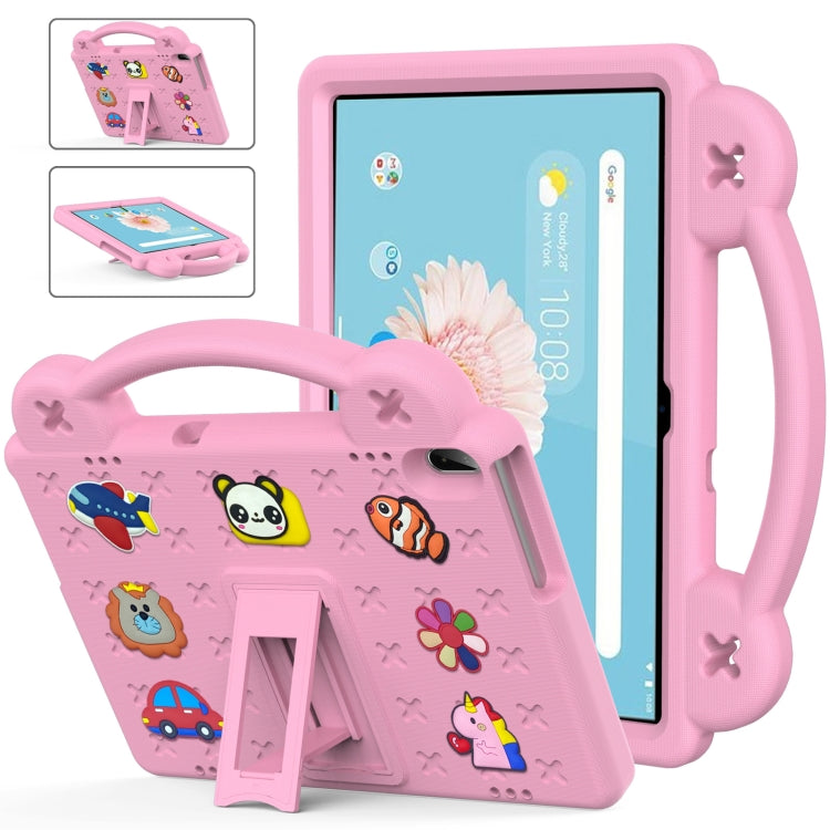 For Lenovo Tab M10 X605 / X505 / Tab P10 X705 Handle Kickstand Children EVA Shockproof Tablet Case(Pink) - Lenovo by PMC TechLife | Online Shopping South Africa | PMC TechLife | Buy Now Pay Later Mobicred