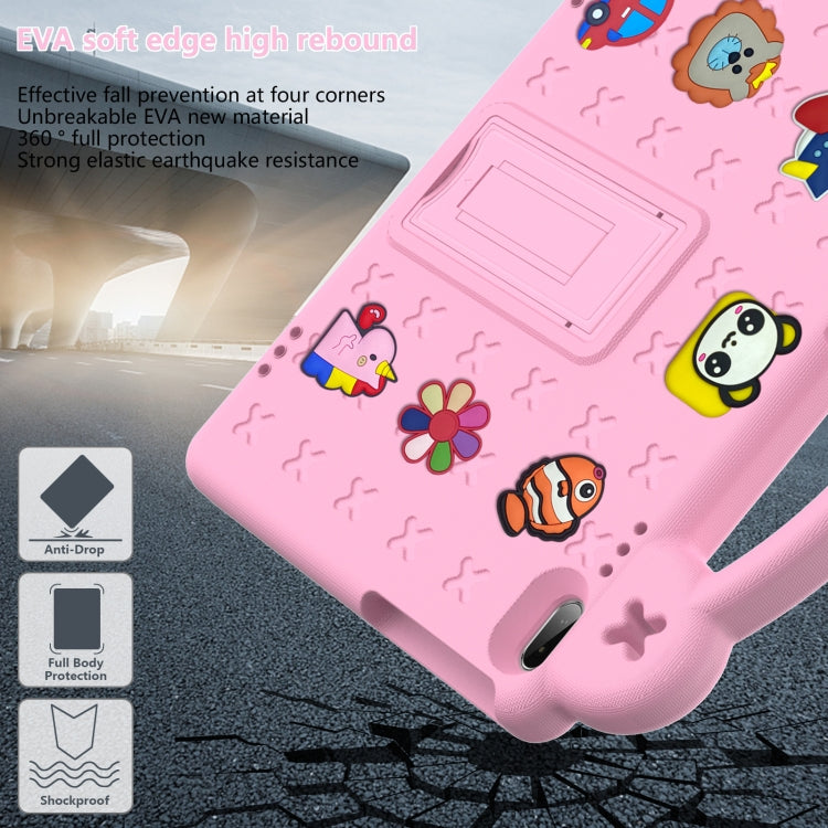 For Lenovo Tab M10 X605 / X505 / Tab P10 X705 Handle Kickstand Children EVA Shockproof Tablet Case(Pink) - Lenovo by PMC TechLife | Online Shopping South Africa | PMC TechLife | Buy Now Pay Later Mobicred