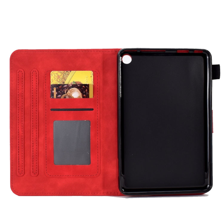 For Amazon Kindle Fire 7 2022 Embossed Smile Flip Tablet Leather Case(Red) - Amazon by PMC TechLife | Online Shopping South Africa | PMC TechLife | Buy Now Pay Later Mobicred