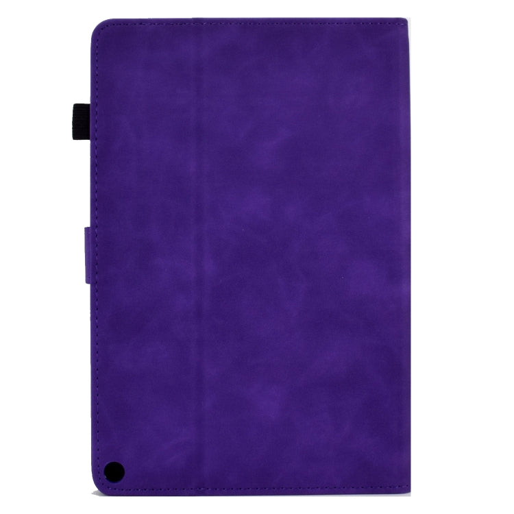 For Amazon Kindle Fire HD 8 2022 / 2020 Embossed Smile Flip Tablet Leather Case(Purple) - Amazon by PMC TechLife | Online Shopping South Africa | PMC TechLife | Buy Now Pay Later Mobicred