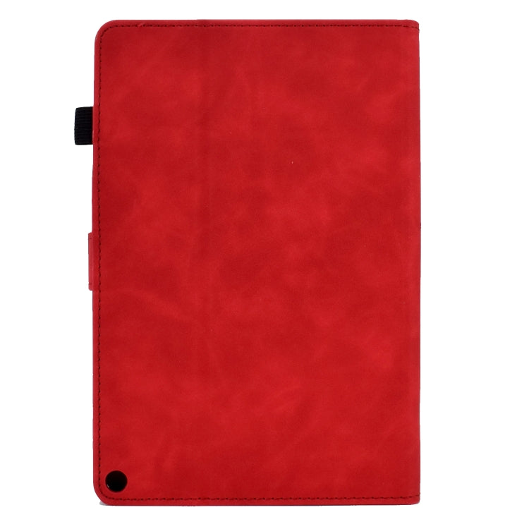 For Amazon Kindle Fire HD 8 2022 / 2020 Embossed Smile Flip Tablet Leather Case(Red) - Amazon by PMC TechLife | Online Shopping South Africa | PMC TechLife | Buy Now Pay Later Mobicred