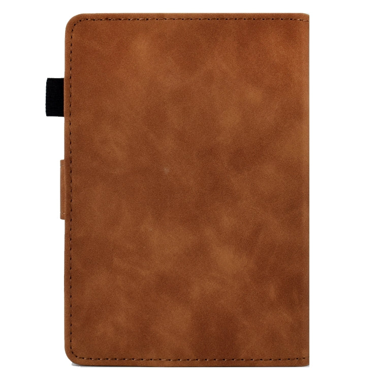 For Amazon Kindle Paperwhite 5 Embossed Smile Flip Tablet Leather Case(Brown) - Amazon by PMC TechLife | Online Shopping South Africa | PMC TechLife | Buy Now Pay Later Mobicred