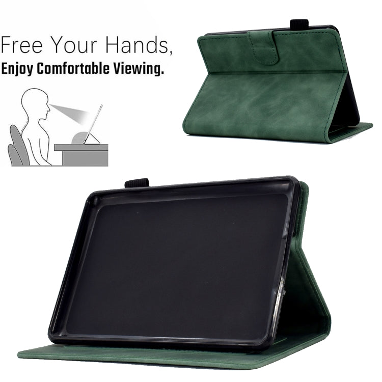 For Amazon Kindle Paperwhite 4/3/2/1 Embossed Smile Flip Tablet Leather Case(Green) - Amazon by PMC TechLife | Online Shopping South Africa | PMC TechLife | Buy Now Pay Later Mobicred