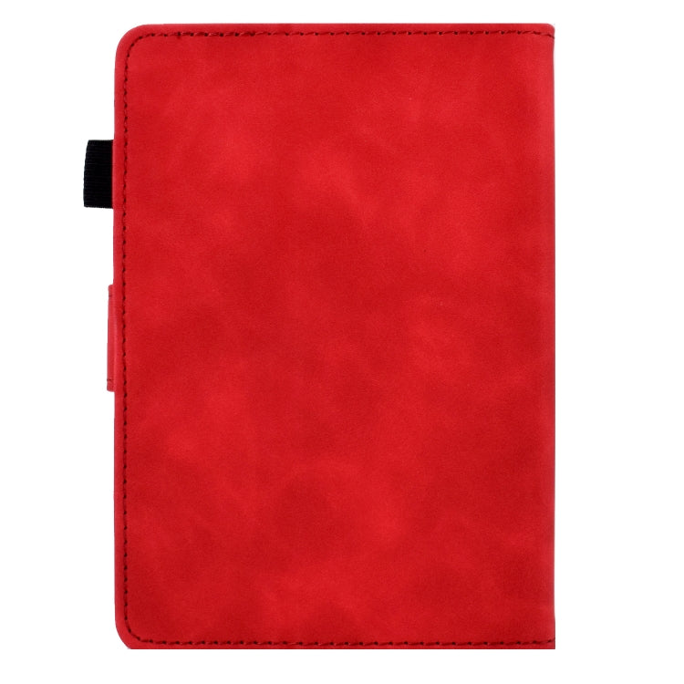 For Amazon Kindle Paperwhite 4/3/2/1 Embossed Smile Flip Tablet Leather Case(Red) - Amazon by PMC TechLife | Online Shopping South Africa | PMC TechLife | Buy Now Pay Later Mobicred