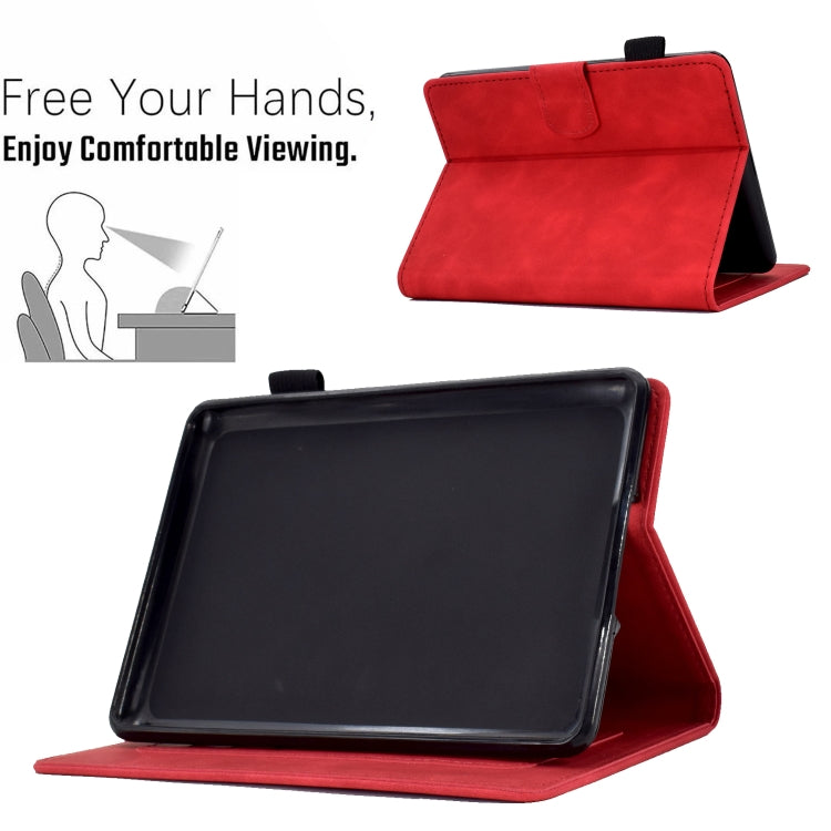 For Amazon Kindle Paperwhite 4/3/2/1 Embossed Smile Flip Tablet Leather Case(Red) - Amazon by PMC TechLife | Online Shopping South Africa | PMC TechLife | Buy Now Pay Later Mobicred