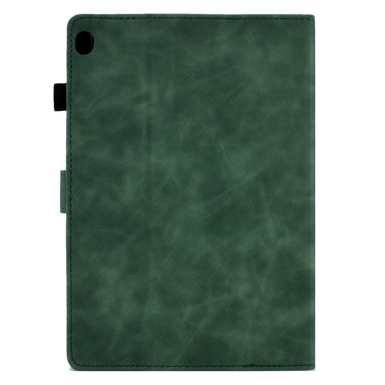 For Lenovo Tab M10 Embossed Smile Flip Tablet Leather Case(Green) - Lenovo by PMC TechLife | Online Shopping South Africa | PMC TechLife | Buy Now Pay Later Mobicred