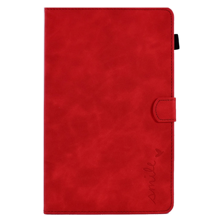 For Lenovo Tab M10 HD Gen 2 Embossed Smile Flip Tablet Leather Case(Red) - Lenovo by PMC TechLife | Online Shopping South Africa | PMC TechLife | Buy Now Pay Later Mobicred