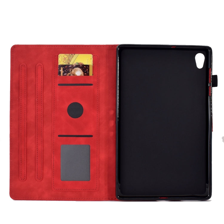 For Lenovo Tab M10 HD Gen 2 Embossed Smile Flip Tablet Leather Case(Red) - Lenovo by PMC TechLife | Online Shopping South Africa | PMC TechLife | Buy Now Pay Later Mobicred