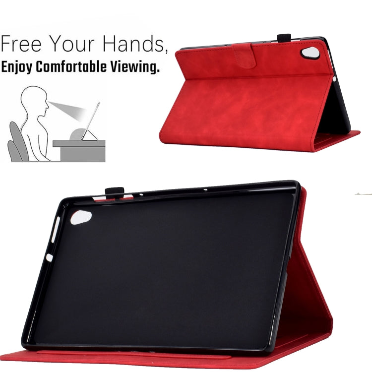 For Lenovo Tab M10 HD Gen 2 Embossed Smile Flip Tablet Leather Case(Red) - Lenovo by PMC TechLife | Online Shopping South Africa | PMC TechLife | Buy Now Pay Later Mobicred
